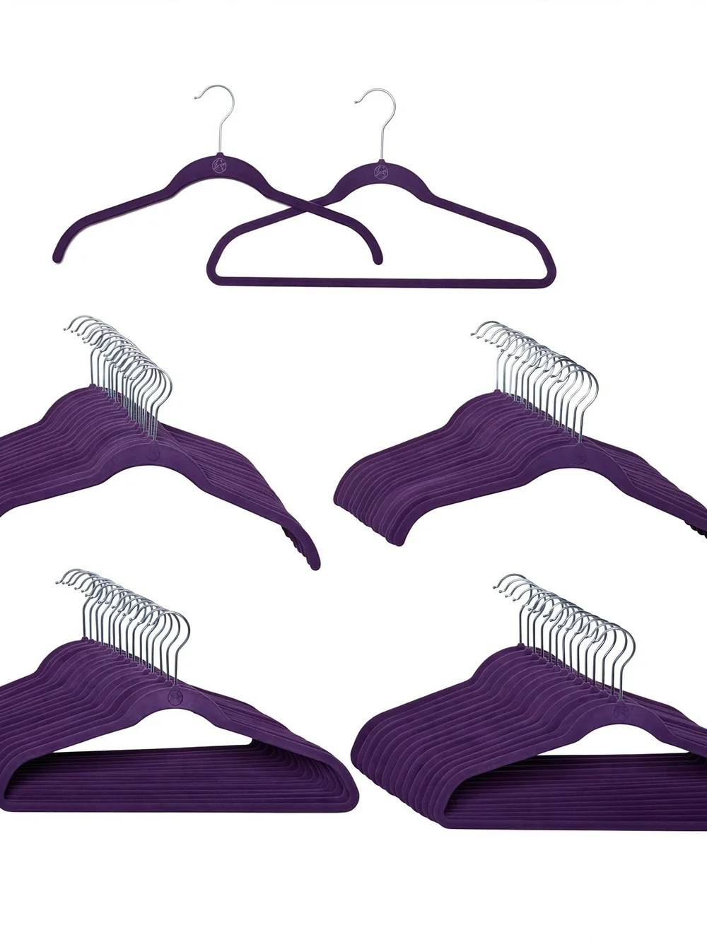Joy Mangano Huggable Hangers 25-pc Closet Organization Set - Purple